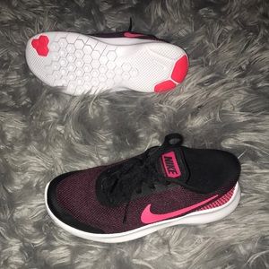 Nike pink and black shoes